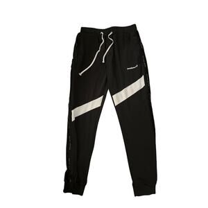 Men M Daniel Patrick Los Angeles Contrast Stripe Track Trousers Sweatpant Black